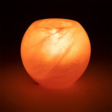 Charger l'image dans la galerie, Bougeoir sphérique en cristal de sel