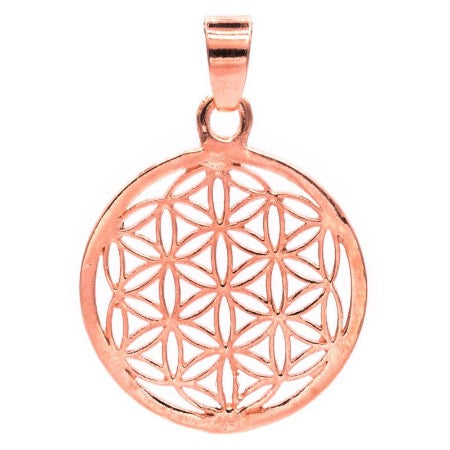 Pendentif Fleur de Vie couleur Cuivre