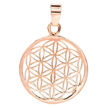 Pendentif Fleur de Vie couleur Or rose