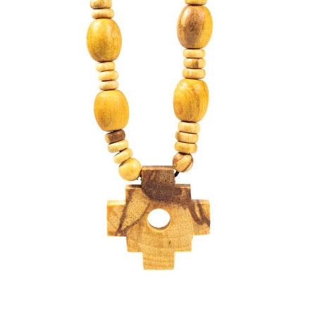 Collier de chaman croix Inca en Palo Santo