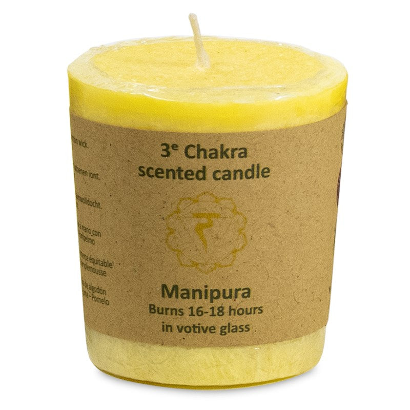 Bougie votive parfumée 3ème Chakra