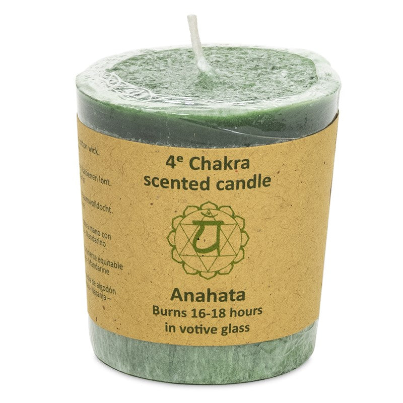 Bougie votive parfumée 4ème Chakra