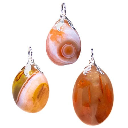 Pendentif en Agate rouge